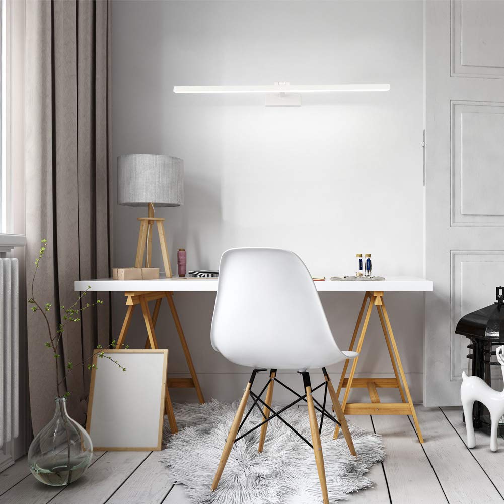Klighten Lámpara LED de Espejo 24W 1170LM Lámpara de espejo Aplique 80cm 5500K Luz natural para Espejo Muebles de Maquillaje Aparato Montado en la Pared