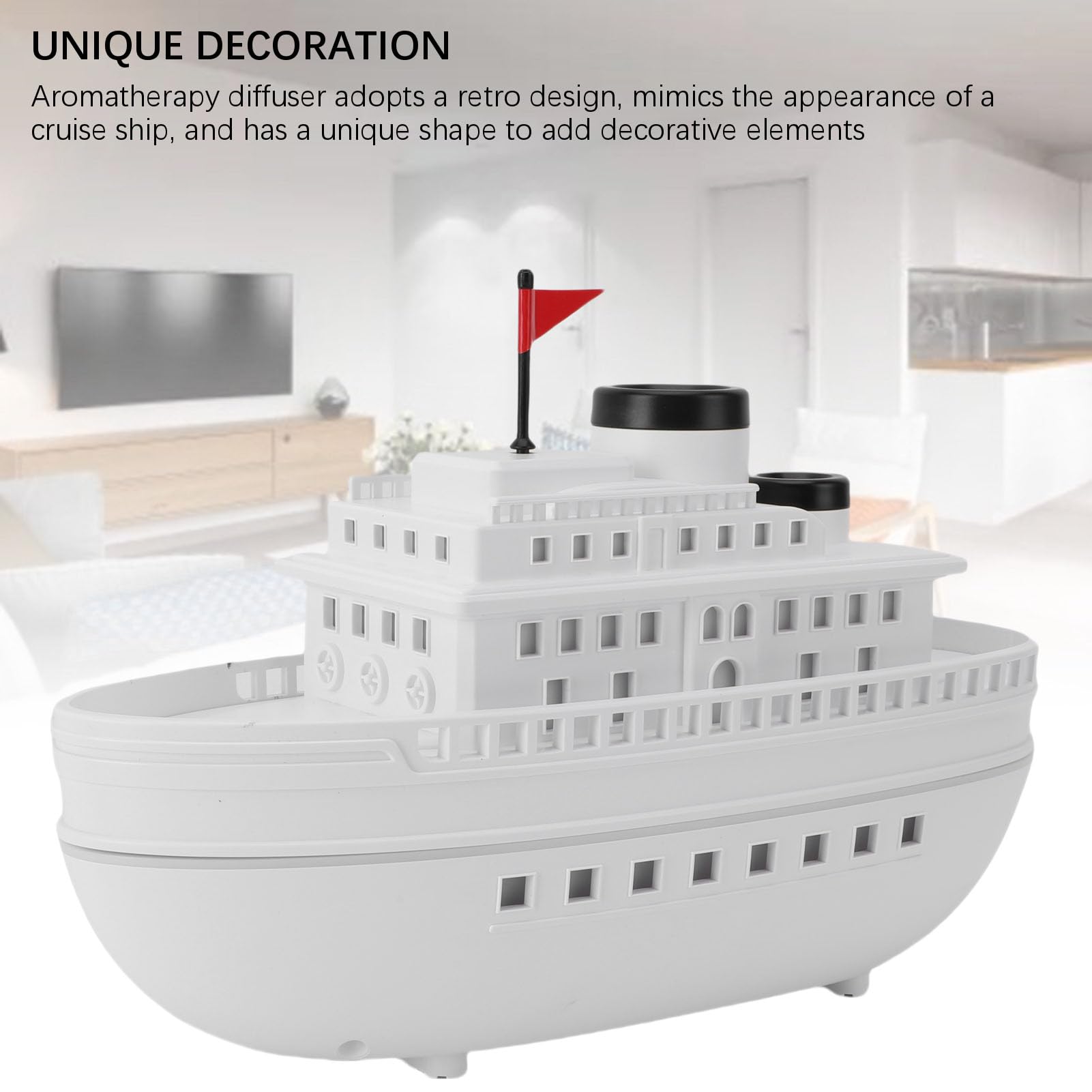Diffusore Aromaterapico 300 Ml di Spruzzatore di Barche per Umorificatore USB per la Decorazione della Casa Dell'ufficio