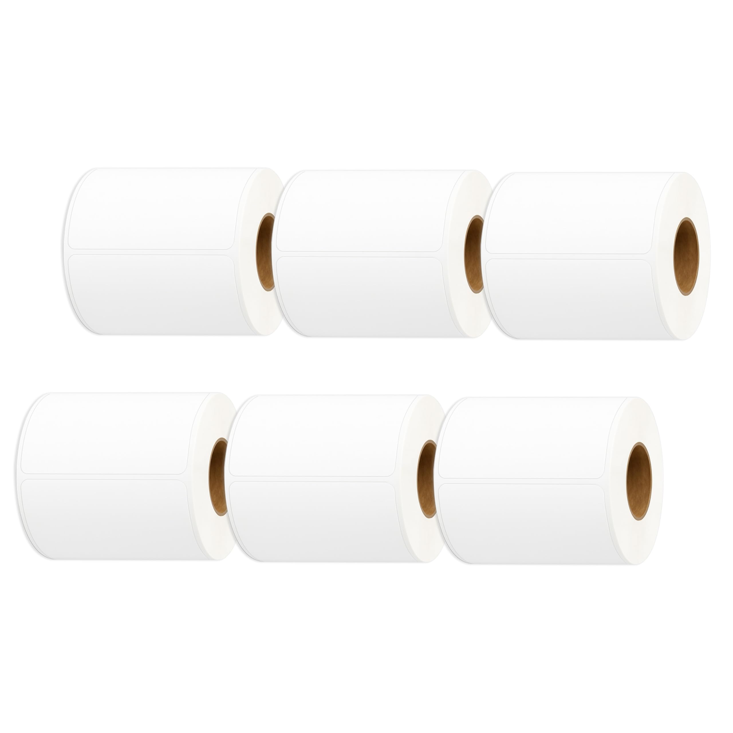 Etiquetas térmicas de envío – 102 mm x 152 mm (4" x 6") – Perforadas en blanco – Compatible con Zebra y otras impresoras térmicas – 6 rollos, 1800 etiquetas en total