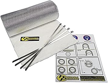 Heatshield Products 176005 Heatshield Armor Kit 1/2" Thick x 1 Wide x 5 Long Exhaust Heat Shield Kit with 4 Stainless Steel Locking Ties