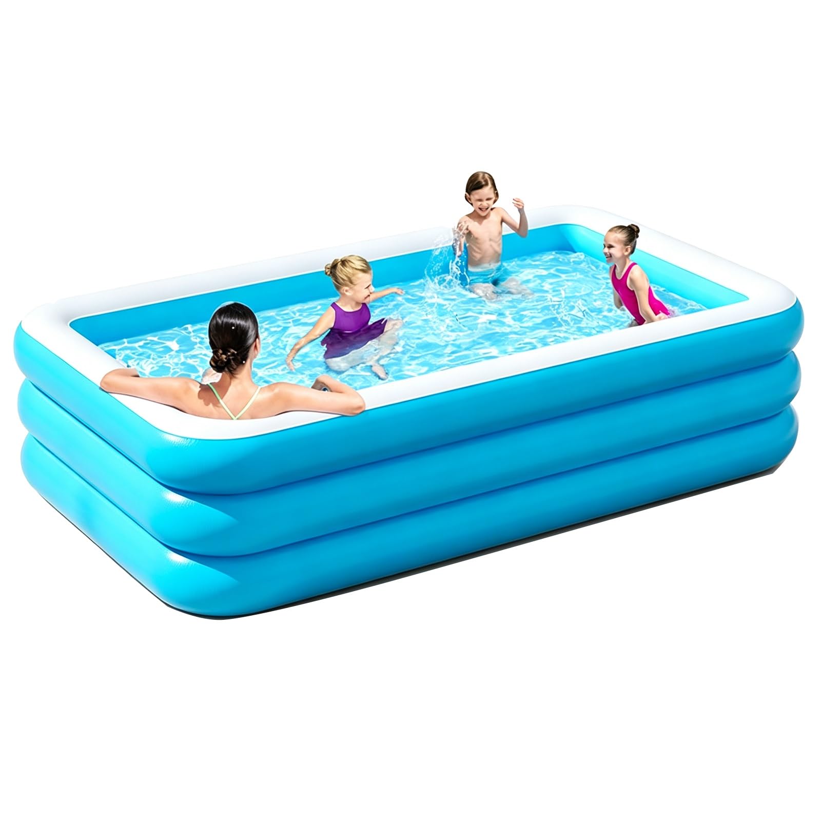 Aufblasbare Schwimmbecken Aus Dickem PVC | Großes Planschbecken für den Außenbereich(262*175*51cm)