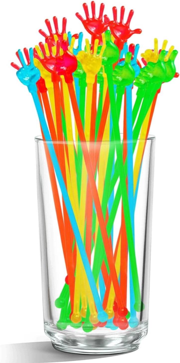 20 Pcs Colorful Cute finger shape modeling art cocktail stick cocktail juice drink decoration stirring stick bar supplies,Cocktail Coffee Drink Stirrers