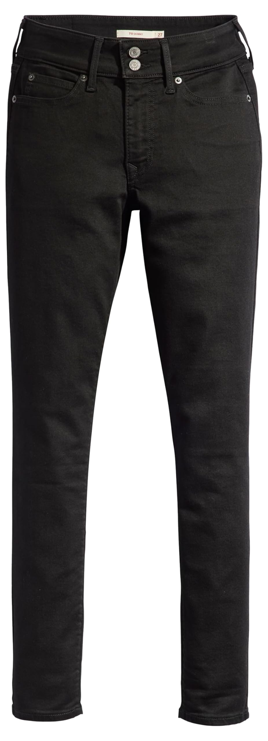 Levi's Women's 711 Double Button Jeans, Soft Black