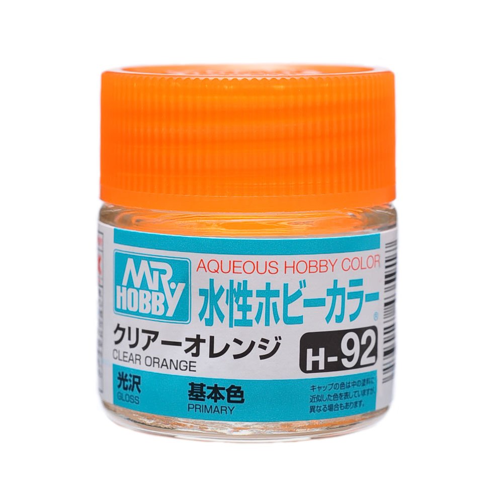 Couleur transparente orange H92 peinture acrylique maquette plastique 10ml