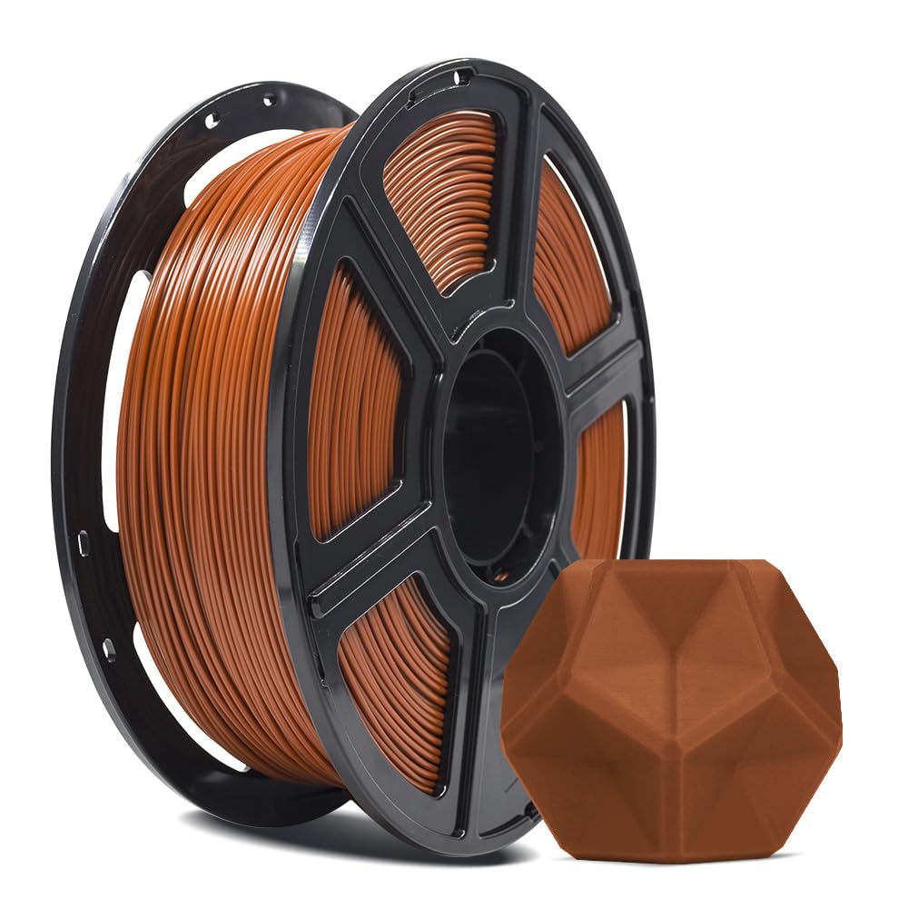 FLASHFORGE Filamento per stampante 3D, filamento PLA PRO 1,75 mm, bobina da 1 kg, precisione di misurazione +/- 0,02 mm per stampante 3D FDM, migliore resistenza e nessun nodo (Marrone)