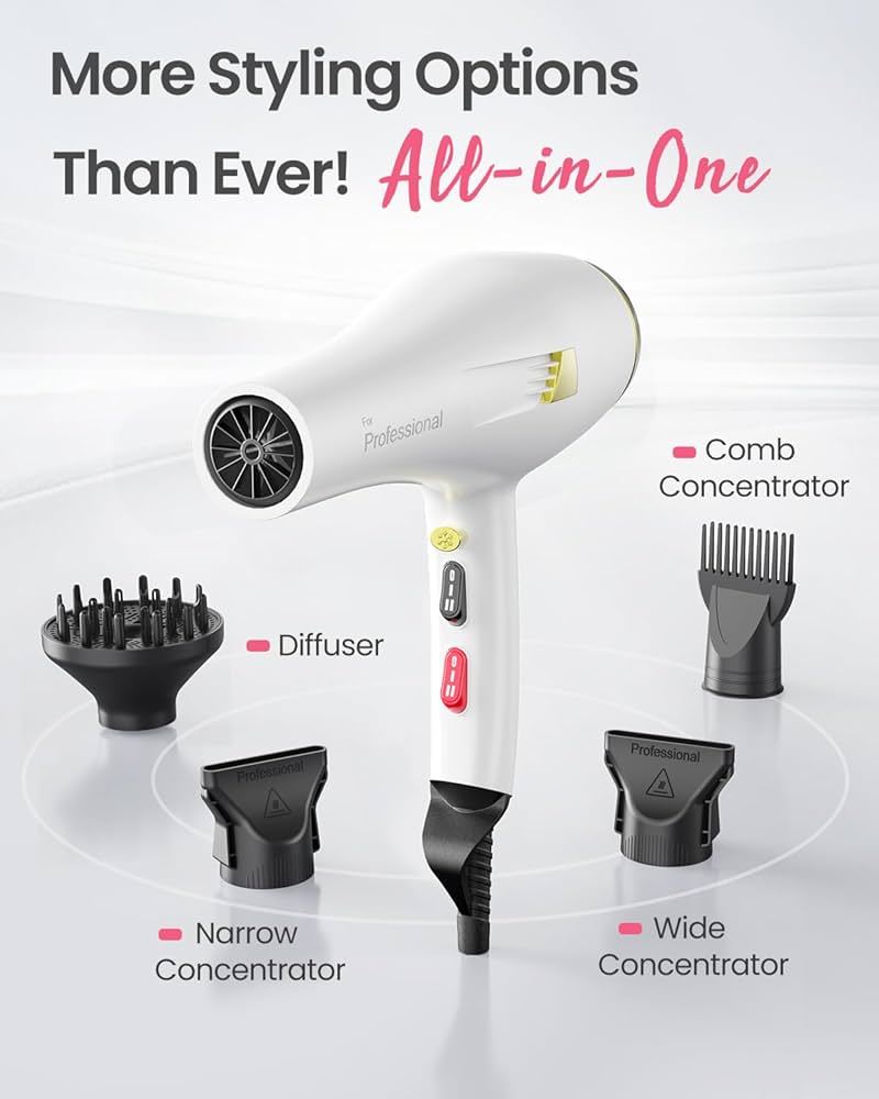 Dekuri Professional Ionic Hair Dryer, AC Motor Fast Drying