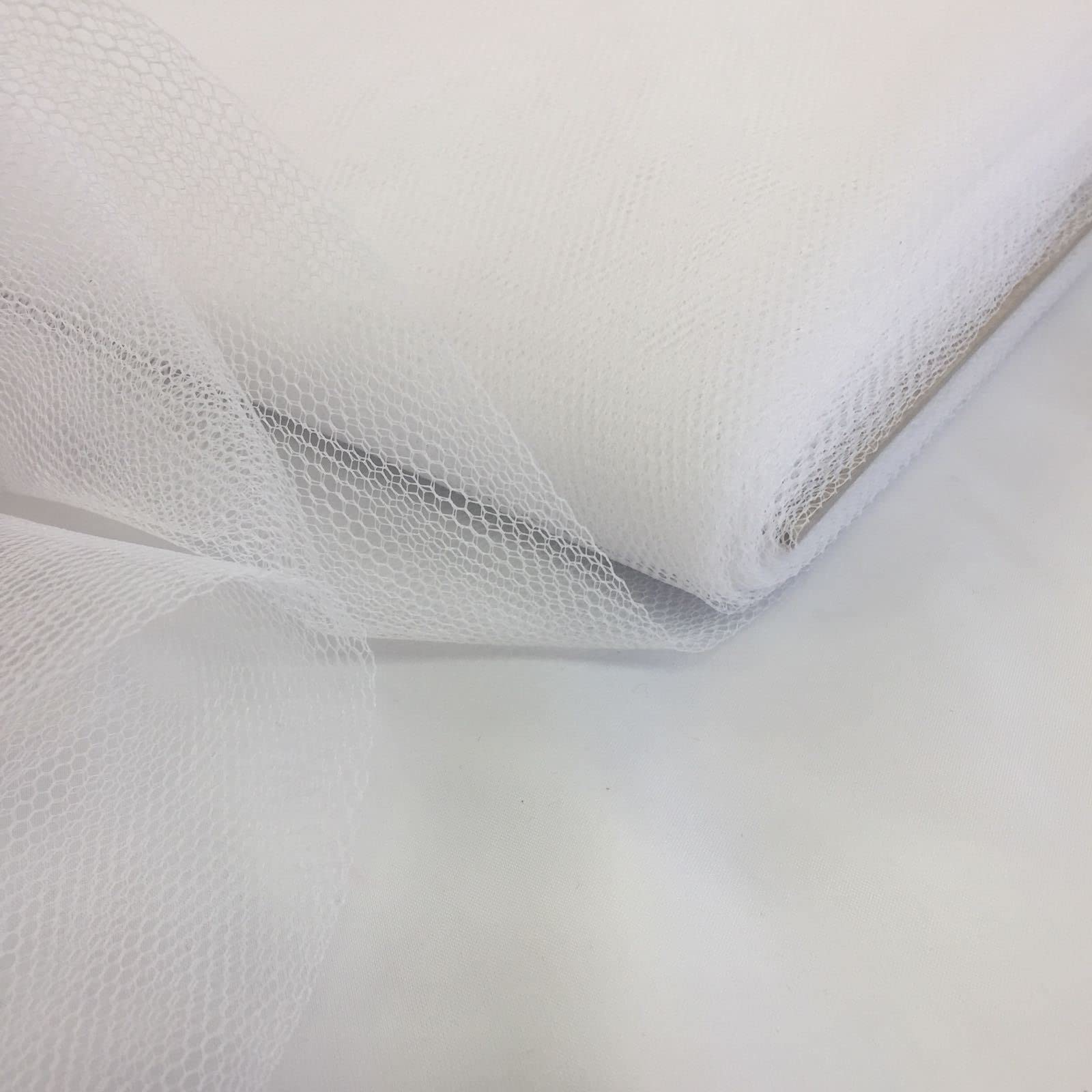 Dress Net 140cm Tulle, Dancewear, Bridal, Veil, Fancydress, Door Bows (Per Metre) (White)