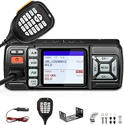 Radio Comunicador AR-318 com VHF de 136 a 174 MHz e UHF de 400 a 470 MHz, Radio de Frequência Dupla U/V, Conector de Alto-Falante Externo, Tela Grande e Fácil de Ler