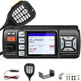 Radio Comunicador AR-318 com VHF de 136 a 174 MHz e UHF de 400 a 470 MHz, Radio de Frequência Dupla U/V, Conector de Alto-Falante Externo, Tela Grande e Fácil de Ler
