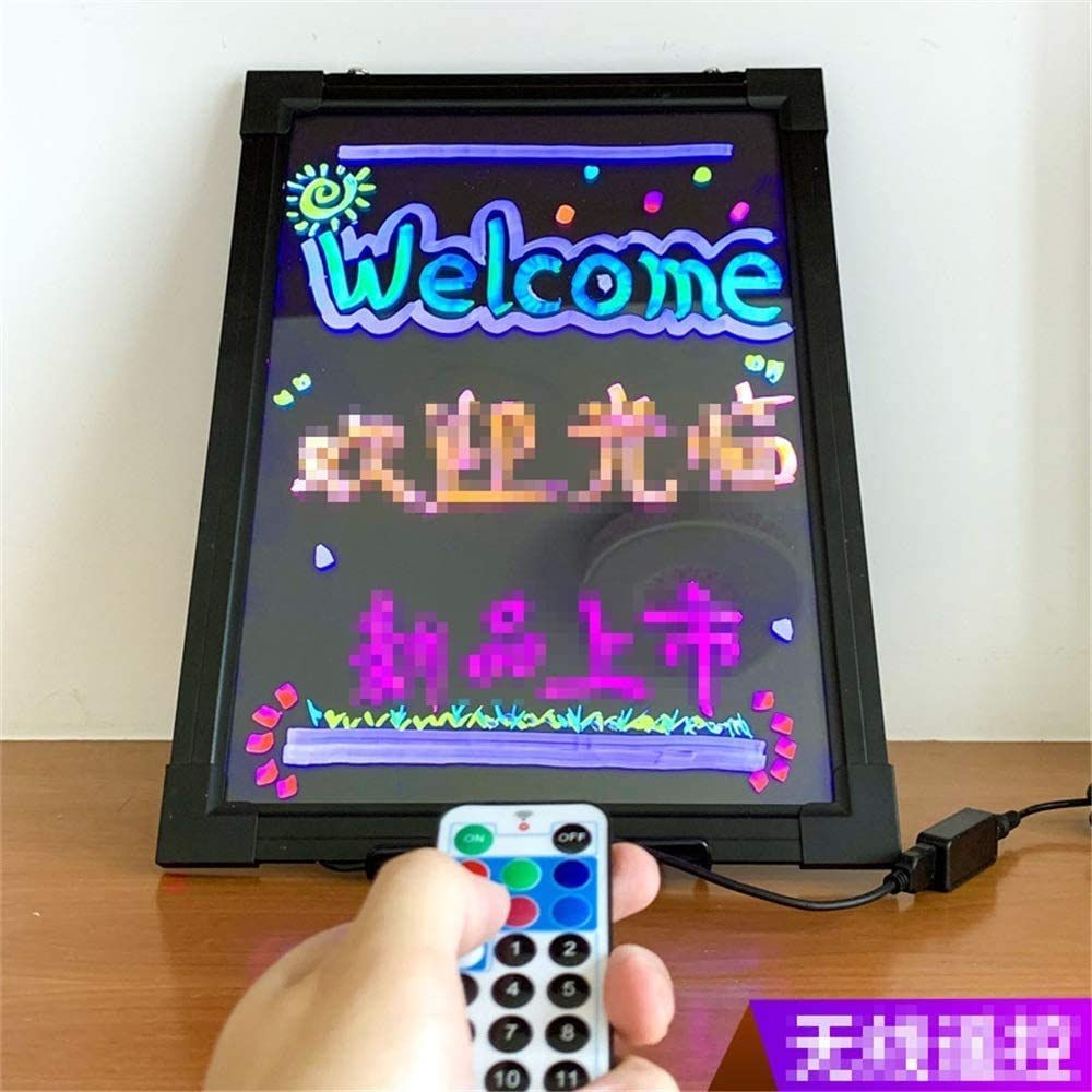 Pizarras decorativas Blackboard Decorativo Boletín Tablero Mensaje LED LED Luminoso Tablero Fluorescente Escritorio Colgante Handwriting Publicidad Menú de la pared de la escuela de la Oficina a