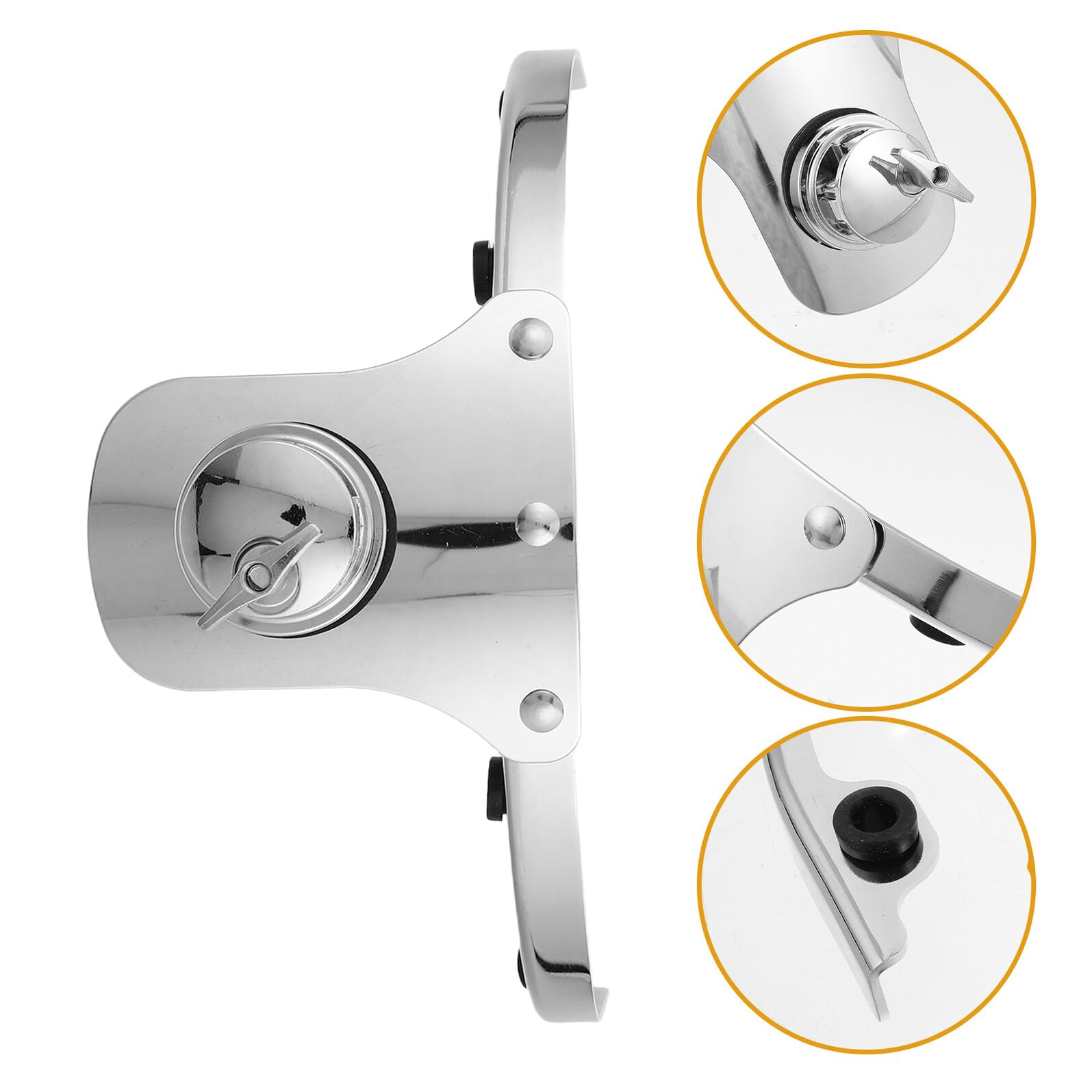 SUPVOX Soporte de Suspensión Cromado para Aro de Tom de Batería de 10 Pulgadas con Base de Tornillos Reforzada, Herrajes de Montaje para Percusión Profesional en Escenarios y Ensayos