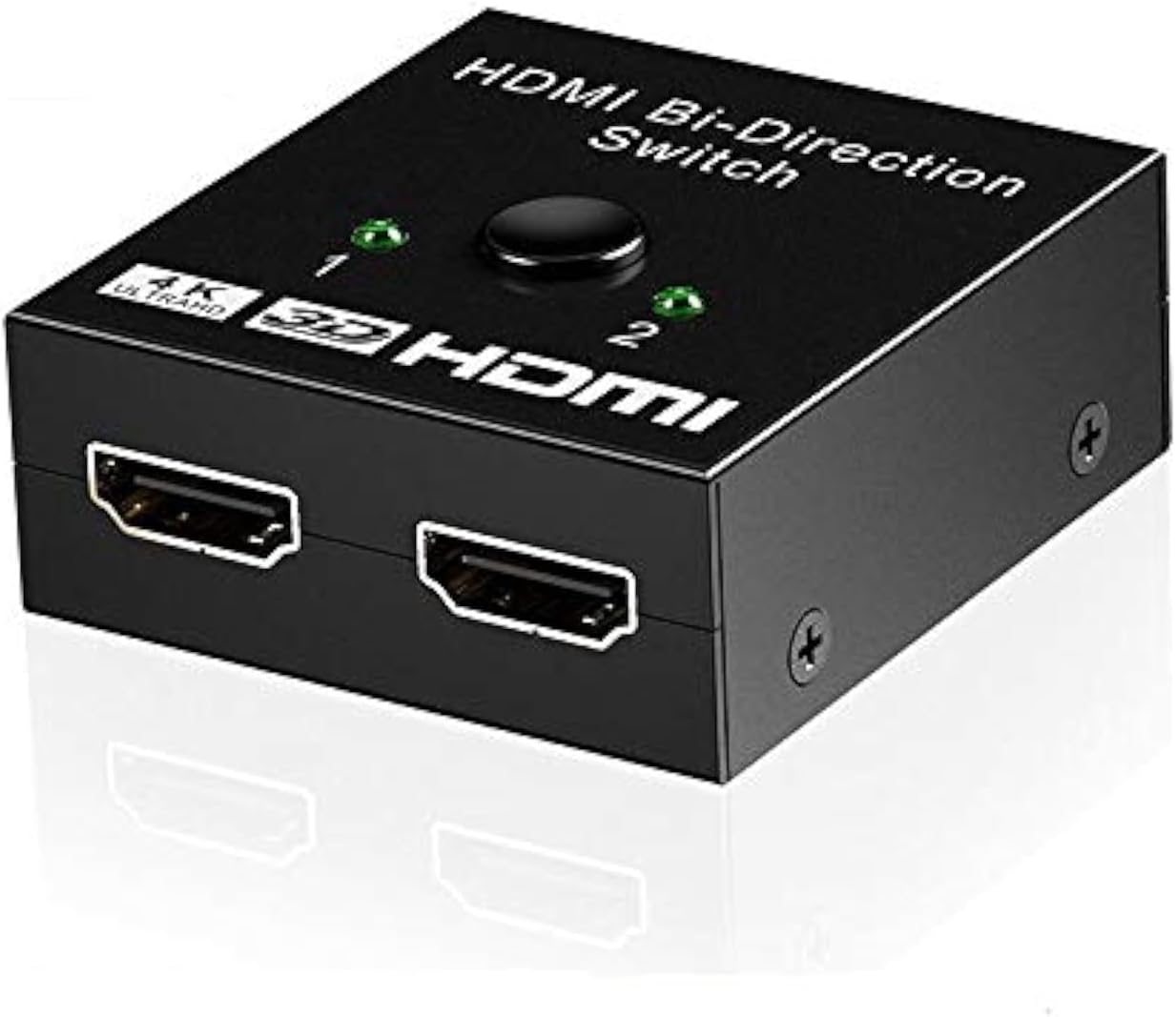 Wishlink HDMI Switch, HDMI Splitter Bidirectional 2 Input to 1 Output or 1 in to 2 Out, Supports 4K/3D/1080/HDCP Passthrough-HDMI Switcher for HDTV/Blu-Ray Player/DVD/DVR
