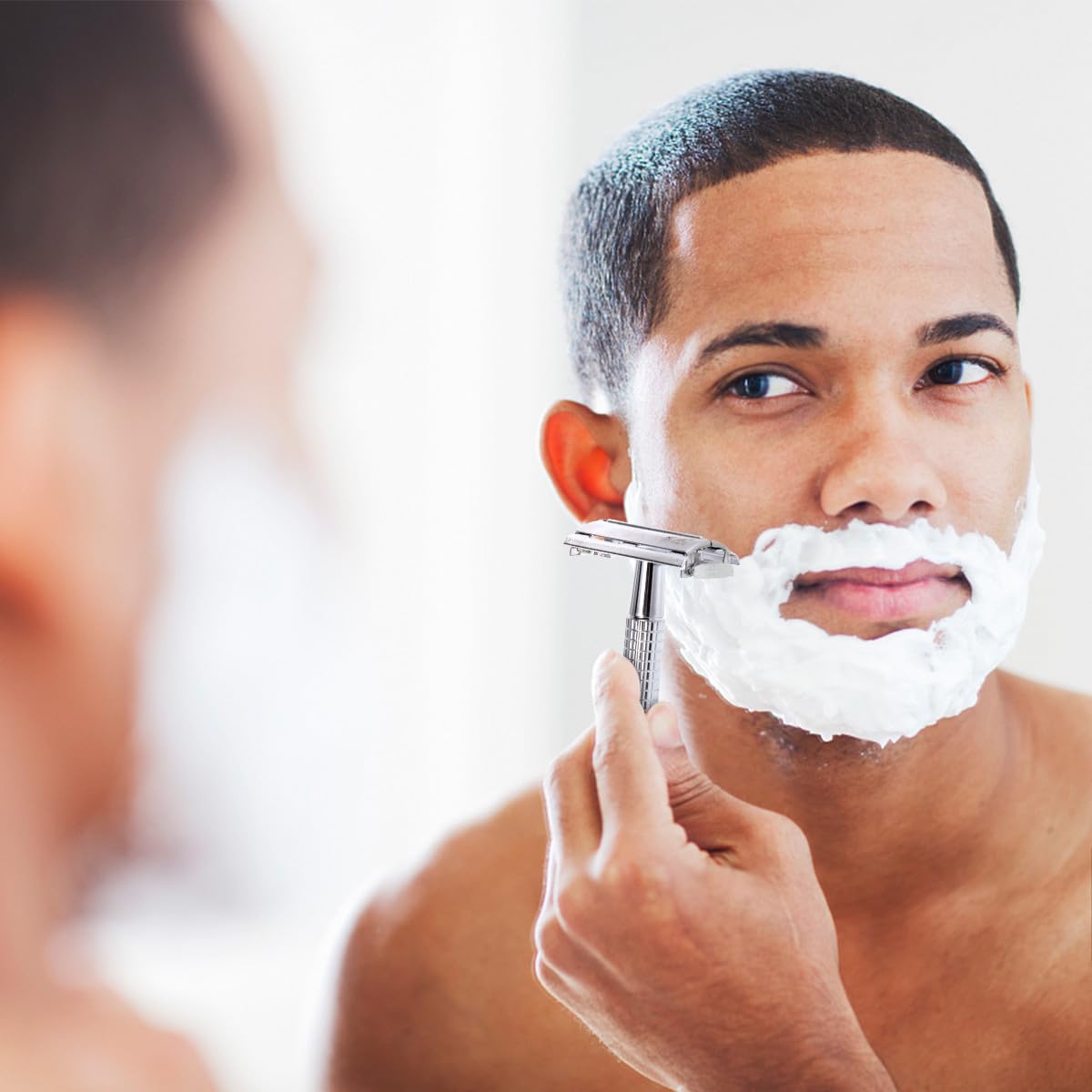 DOITOOL 2 Pezzi Rasoi Da Barba Stile Antico Per Uomo Rasoio Manuale Vintage Rasoio A Doppia Faccia