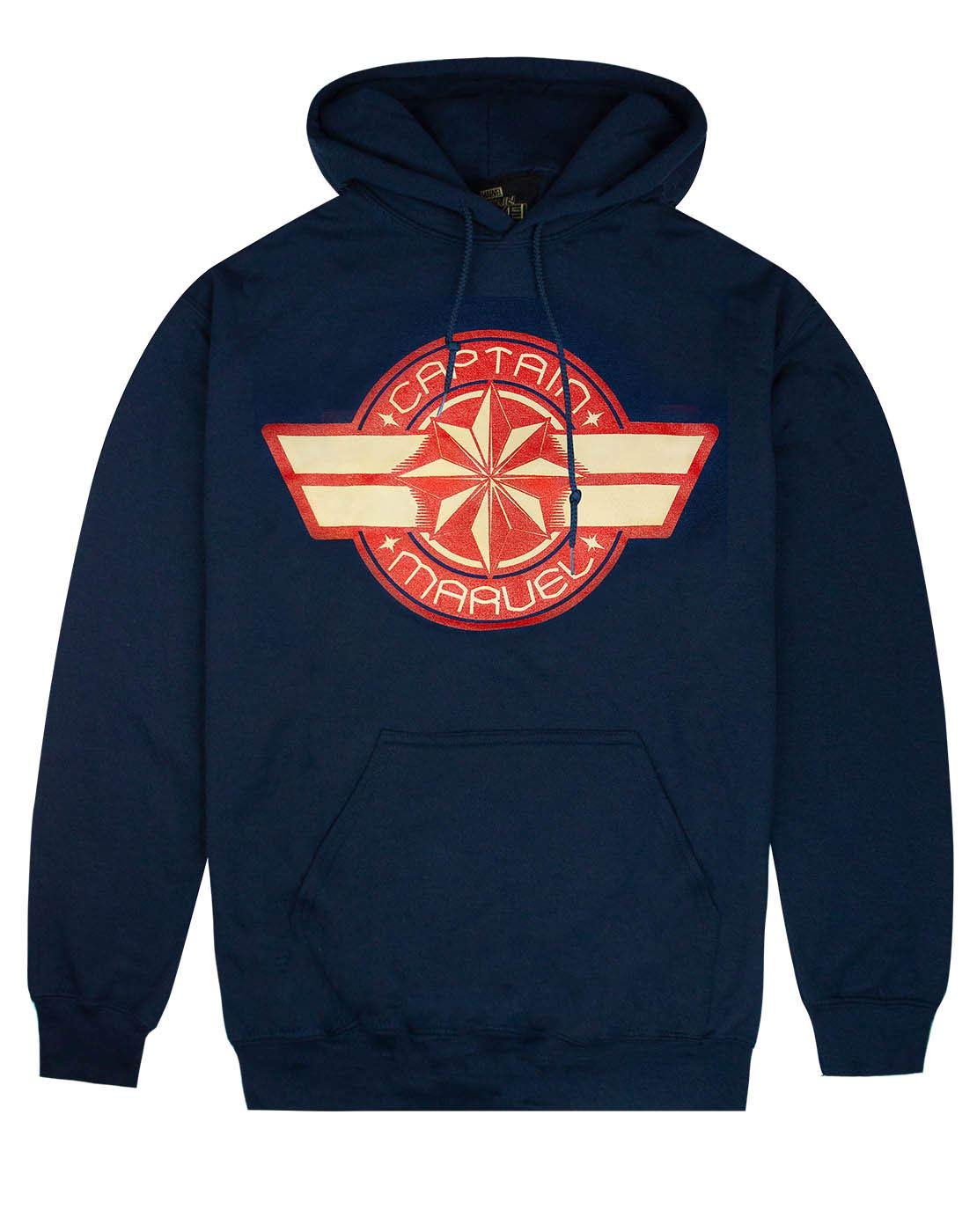 Vanilla Underground Women's Navy Marvel Captain Marvel Logo Hoodie