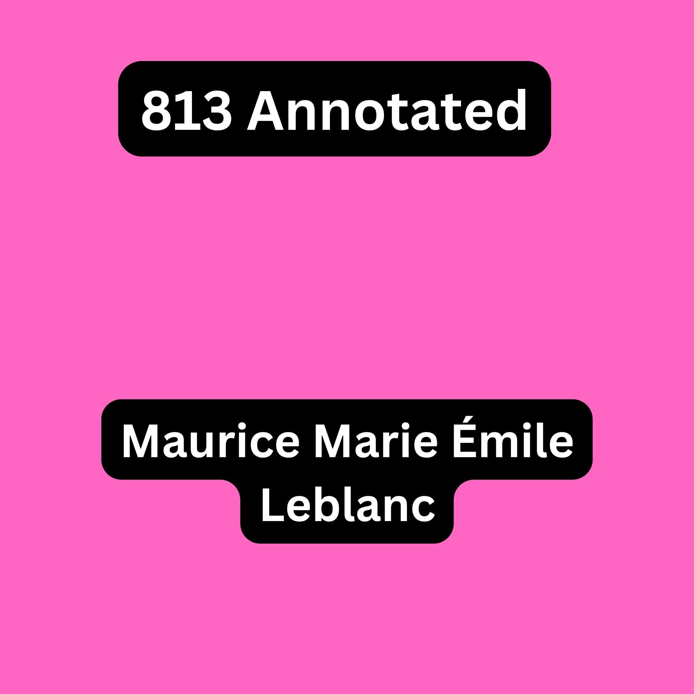 Cover art for 813 Annotated
