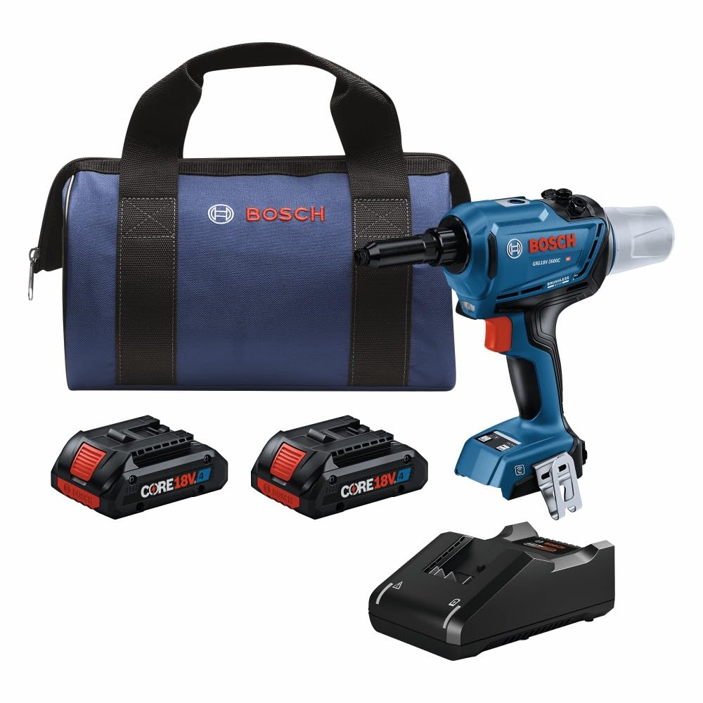 Bosch GRG18V-3600CB24 Rivet tool kit, brushless, two CORE18V 4.0 Ah batteries