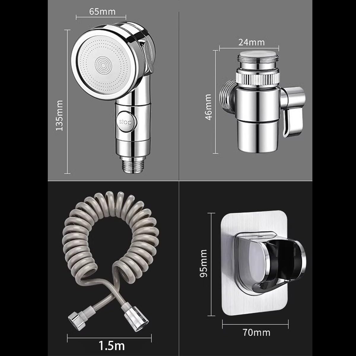Extensor y Aireador de Grifo Universal - Rotación 720°, Anti-Salpicaduras, Multi-Modo, Filtro y Flexible, Ideal Cocina, Baño, Lavado de Cabello - Paquete de 2