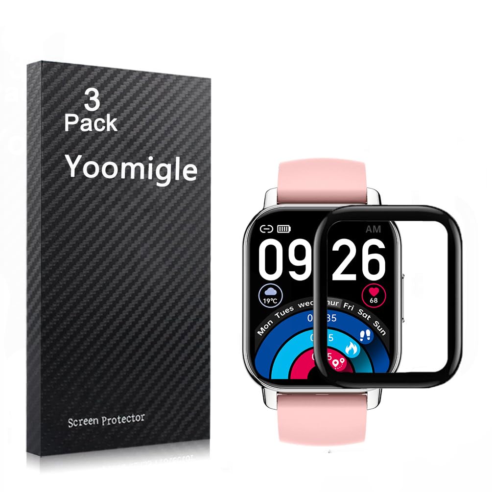 6 Pellicole Protettive Per Smartwatch Popglory P66 1.85'' - Anti-Graffio E Anti-Impronte - Foto 5