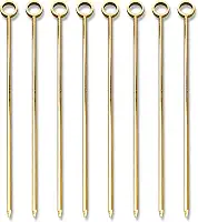PuTwo Picaretas de Martini de aço inoxidável, pacote com 10 cm de ouro
