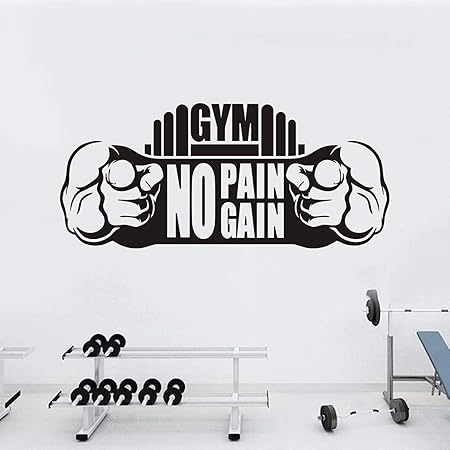 Amazon Com Vinyl Wall Art Decal Don T Sit Get Fit 17 X 50 Trendy Motivational Quote Sticker For Home Gym Bedroom Exercise Room Fitness Workout Training Crossfit Decor Black Arts