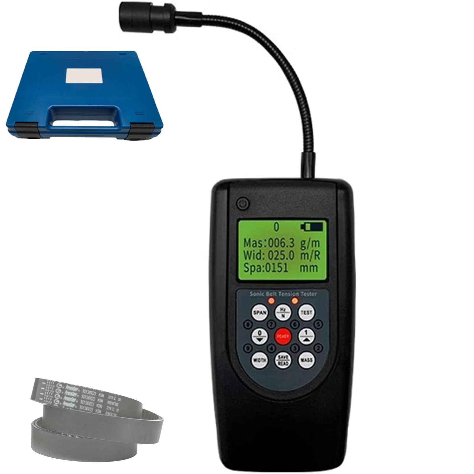 Tenditore Ottico per Cinghia 10-680Hz, Tester Sonico con Display LCD