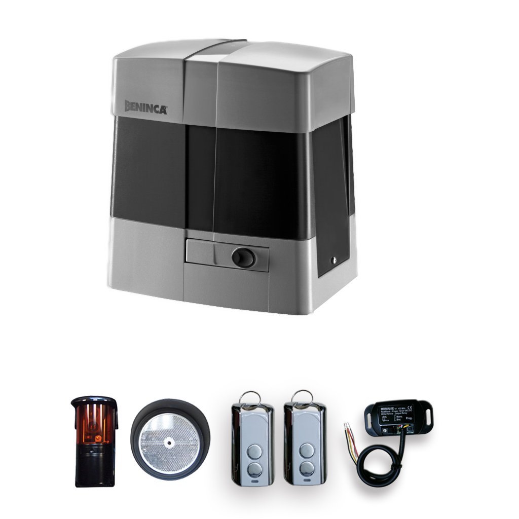 BENINCASlide Gate Opener Bull 1024R CPanel, Receiver, 2 Transmitter, Photo Cell