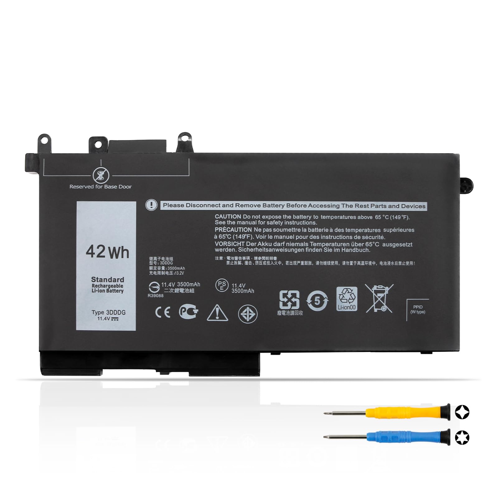 Amazon.com: 42Wh 3DDDG Laptop Battery for Dell Latitude 5280