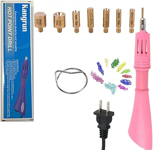 YYW Aplicador de Hotfix DIY Rhinestone Set Hot Fix Aplicador Setter Hot Fixed Wand Kit de herramientas de gemas de cristal para ropa, tela, zapatos,