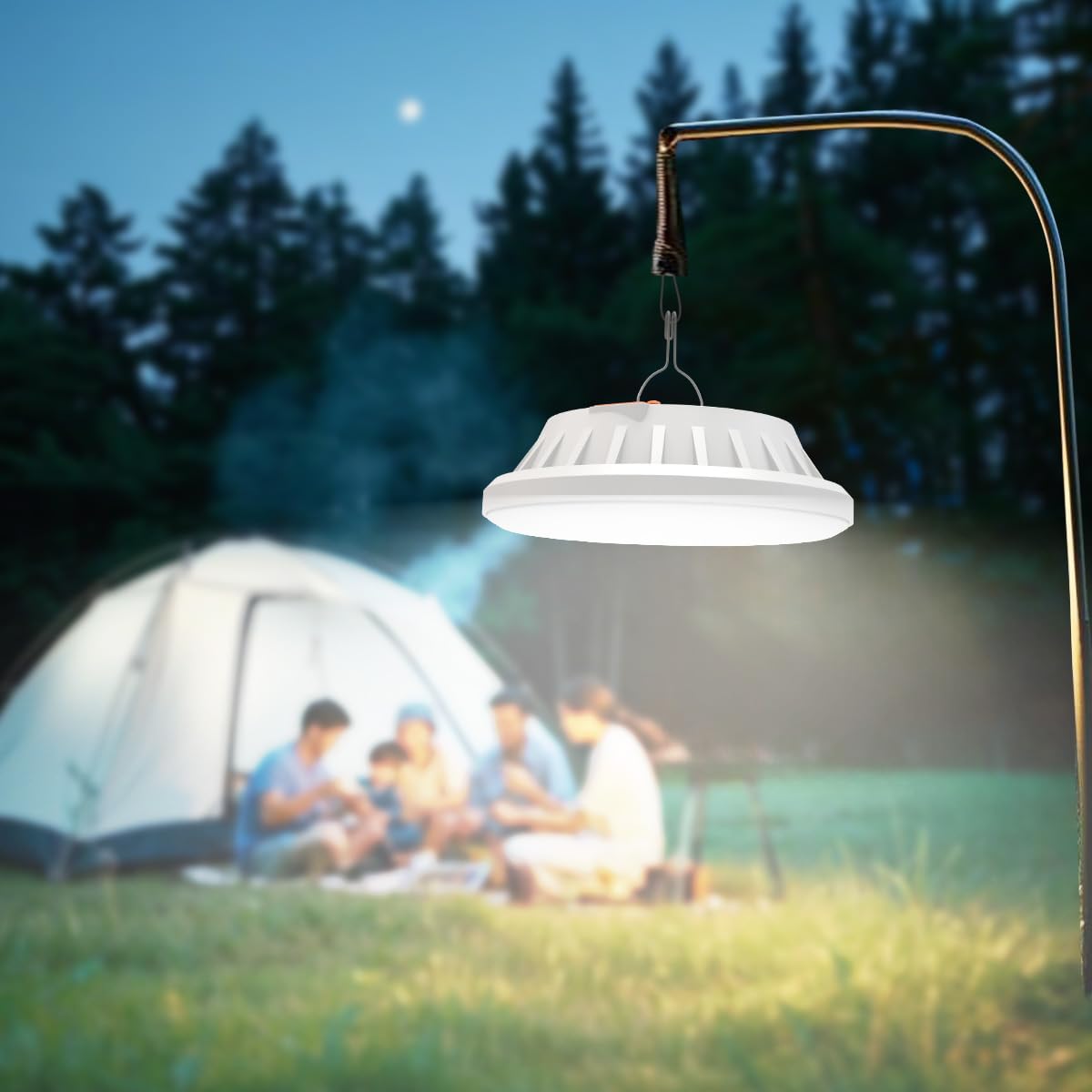 2 pièces Lampe de Camping Solaire LED Rechargeable par USB avec Télécommande, 5 Modes Lumière de Tente IPX7 Étanche Lampe de Camping avec Power Bank pour Randonnée, Ouragan, Charge D'urgence