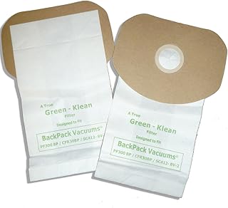 Green Klean GK-300BP Backpack Replacement Vacuum Bags (Pack of 100)