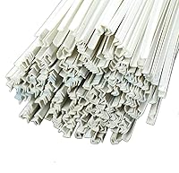 Vista 4 de CGjiogujio 20pcs 0.157 x 0.157 x 9.843 in ABS estireno plástico L forma barras de ángulo recto blanco