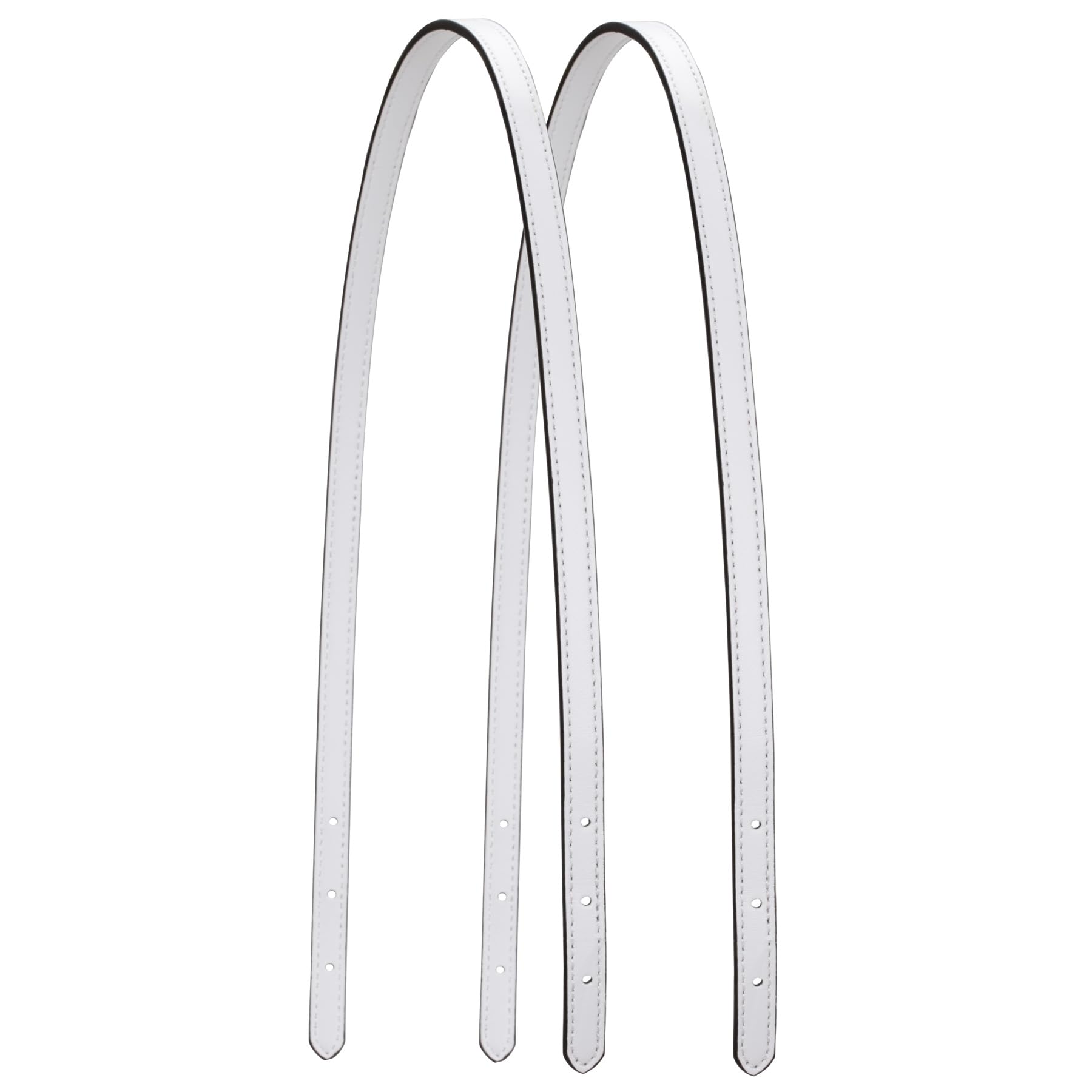 ALLZEDREAM Mikrofaser Leder Taschengurt Ersatz Tote Tasche Handtasche Schultergriffe 2 Stück, Weiß, 1,2 cm