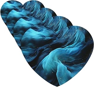 4 Pcs Car Air Fresheners Hanging Air Freshener Fragrance Scented Cards for Car Blue Fabric Aromatherapy Tablets Car Rearview Mirror Pendant for Bedroom Shoe Cabinet Heart Shape
