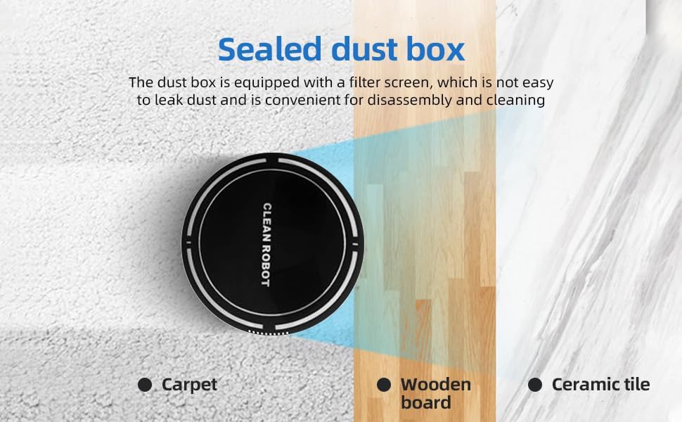 Miniatura 4 de Robot aspirador, asistente automático de limpieza del hogar, evitación automática de obstáculos, eliminación eficiente del polvo.