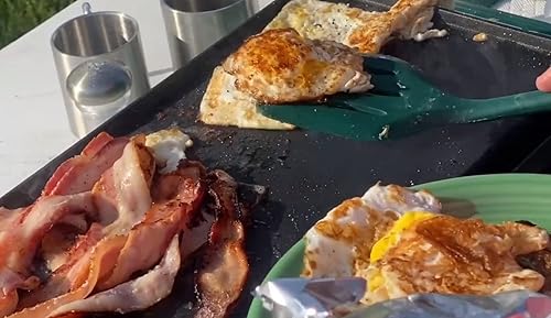 Miniatura 2 de Mr. Outdoors Cookout MOCU10 MOCU10 - Juego de utensilios con revestimiento de silicona verde con bolsa de transporte