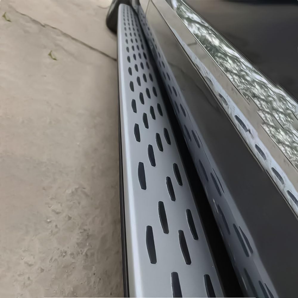 Deski do biegania do Land Rover Range Rover L460 2023-2026 SWB (standardowa rozstaw osi), 2 szt. aluminiowe stałe stopnie boczne (z uchwytem), zestaw bez wkręcania | akcesoria do szyn SUV, srebrne (1