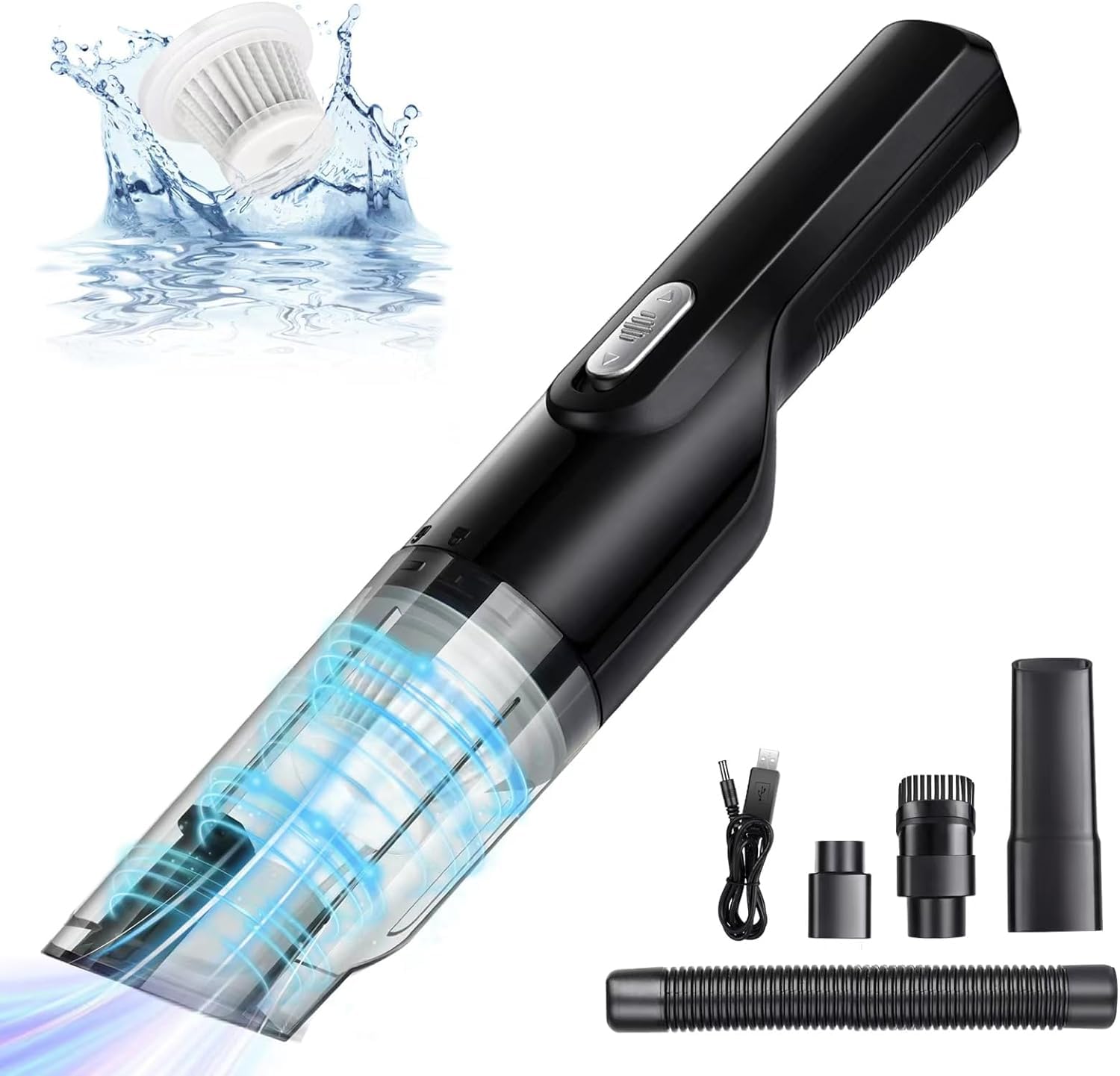 Handheld Vacuum, 8000PA Powerful Car Vacuum Cleaner High Power Cordless Rechargeable, Portable Mini Vacuum, Small Hand Held Vacuuming Cordless