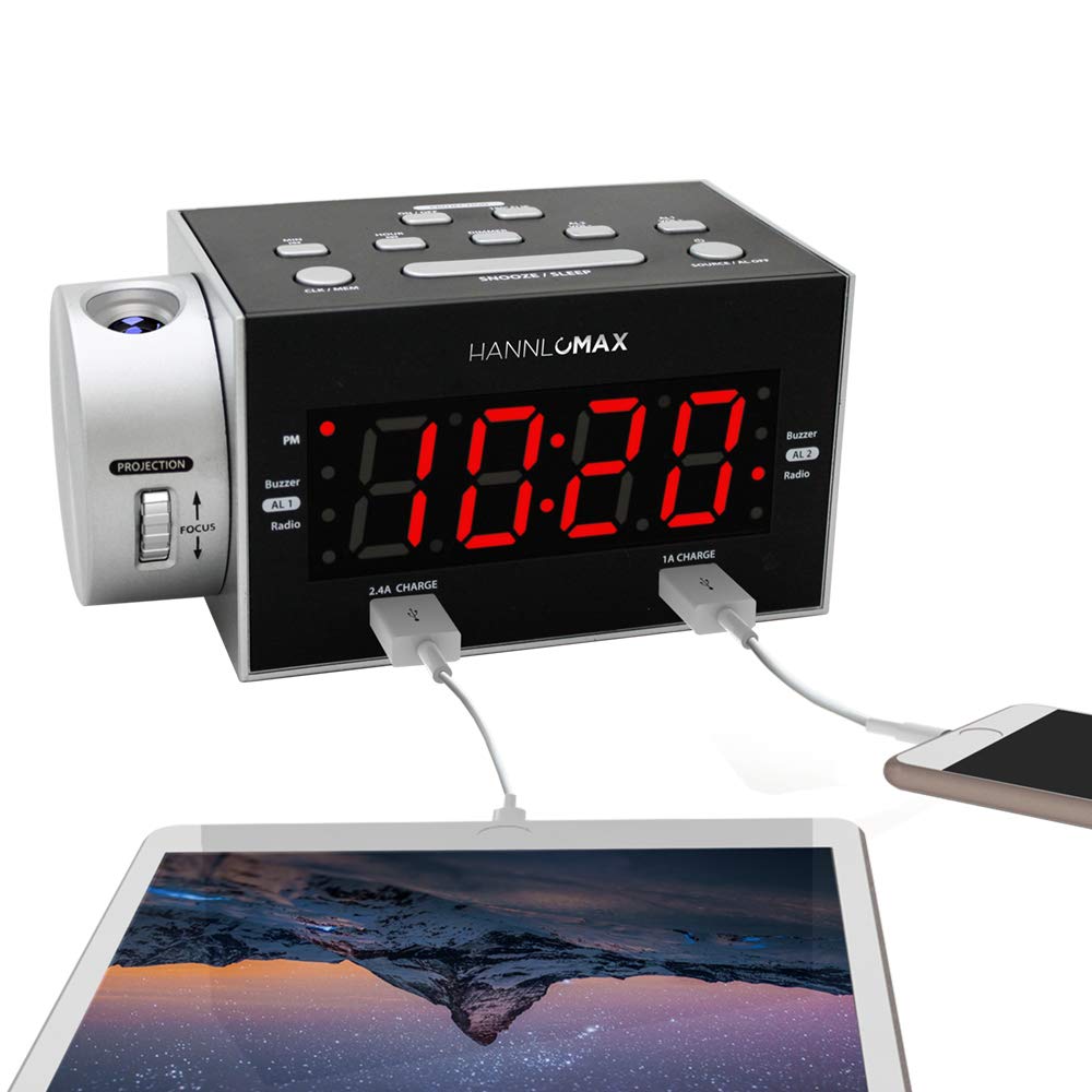 Buy HANNLOMAX HX135CR Alarm Clock Radio with Projection, PLL FM Radio