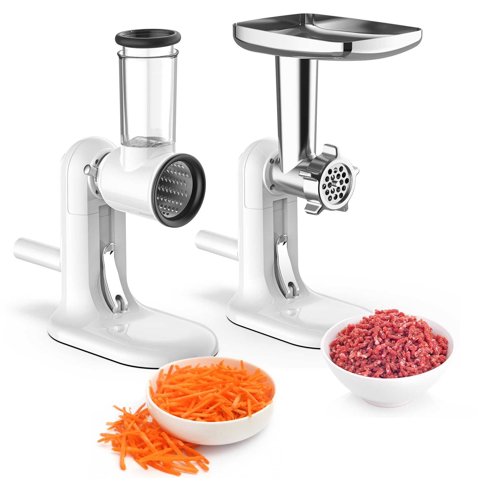 Cofun Manual Meat Grinder and Cheese Grater Machine, Manual Machine with Meat Grinder Sausage Stuffer Attachment and Slicer Shredder Attachment for Fruit, Vegetables, Nuts, Easy to Clean