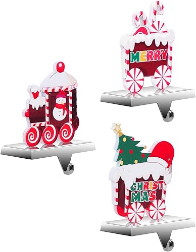 AVASCONSTEL 3 soportes de calcetines de Navidad para manto, soporte para calcetines, ganchos para calcetines, ganchos para guirnaldas, ganchos de