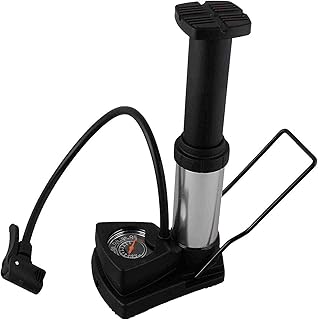Zuvexa Portable Foot Air Pump - High Pressure and Heavy Compressor with Barometer Air Pump for Vehicle Tyre, Tubeless, Mot...