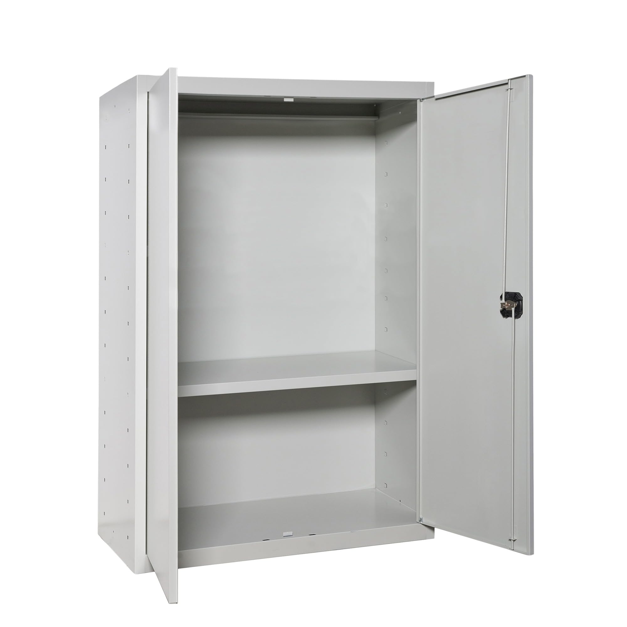 Simon Rack Armario Metálico Garaje 900x800x400 mm - Simonlocker | 2 Puertas, 1 Estantes, Incluye 2 Llaves, Gris, Pintura anticorrosión