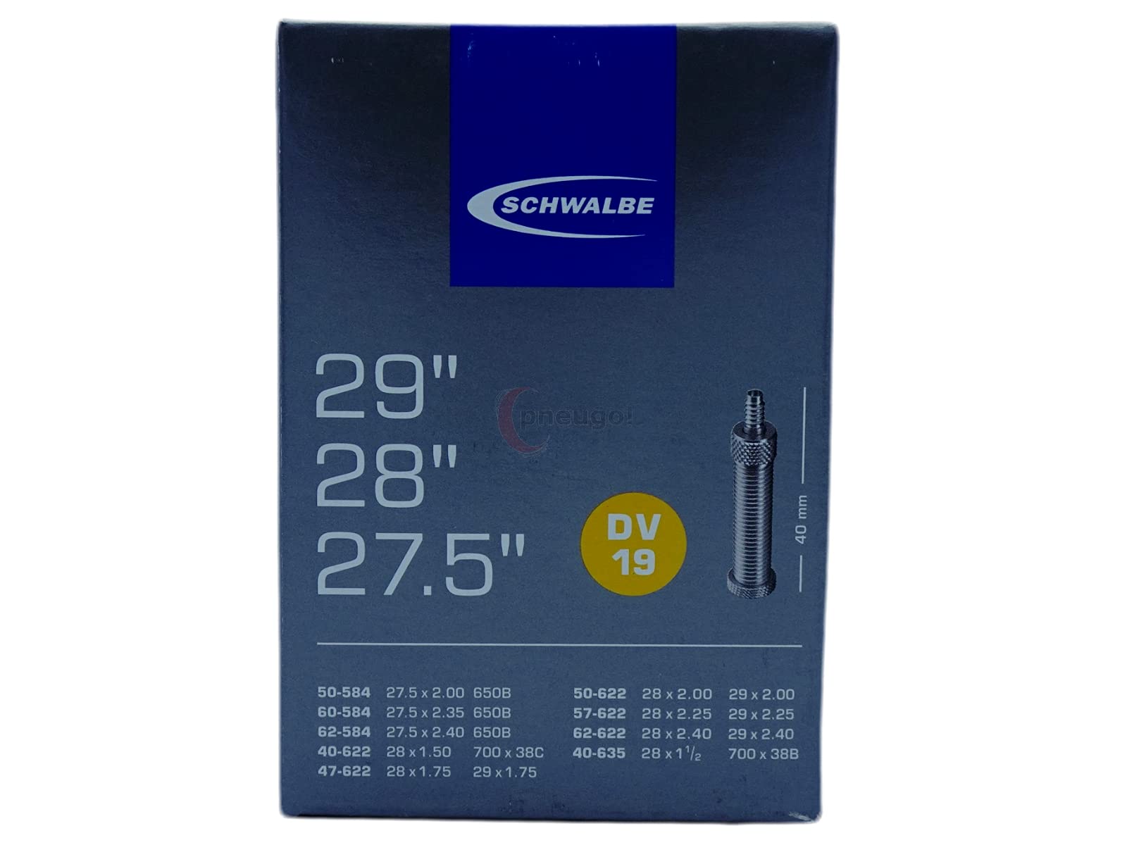 Chambre à Air Schwalbe Air Plus 28 Pouces - 40/62-622 - Résistante Aux Crevaisons - Perte D'air Réduite