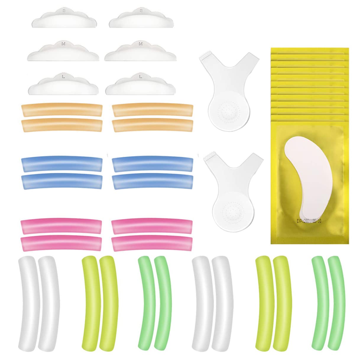 FRCOLOR 2sets Cuscinetti Silicone Per Perming Delle Extension Delle Ciglia Di Rainbow Pads e Accessori Per Bellezza Adatto Per Saloni e Uso Domestico
