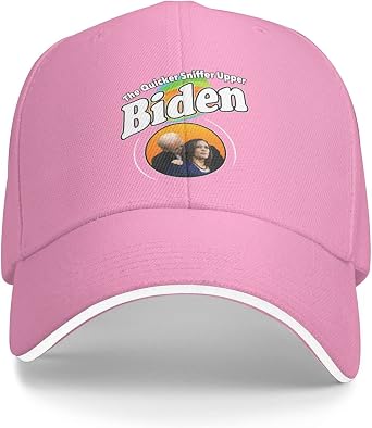 Biden Funny The Quicker Sniffer Upper Biden Gifts Pink Unisex Baseball Cap Vintage Cotton Men Women Dad Hat Adjustable