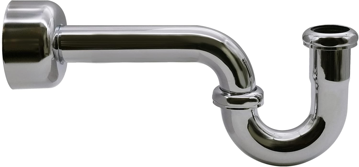 Westbrass R400-1-05 1-1/2" P-Trap with High Box Flange, Polished Nickel 1 Pack Polished Nickel