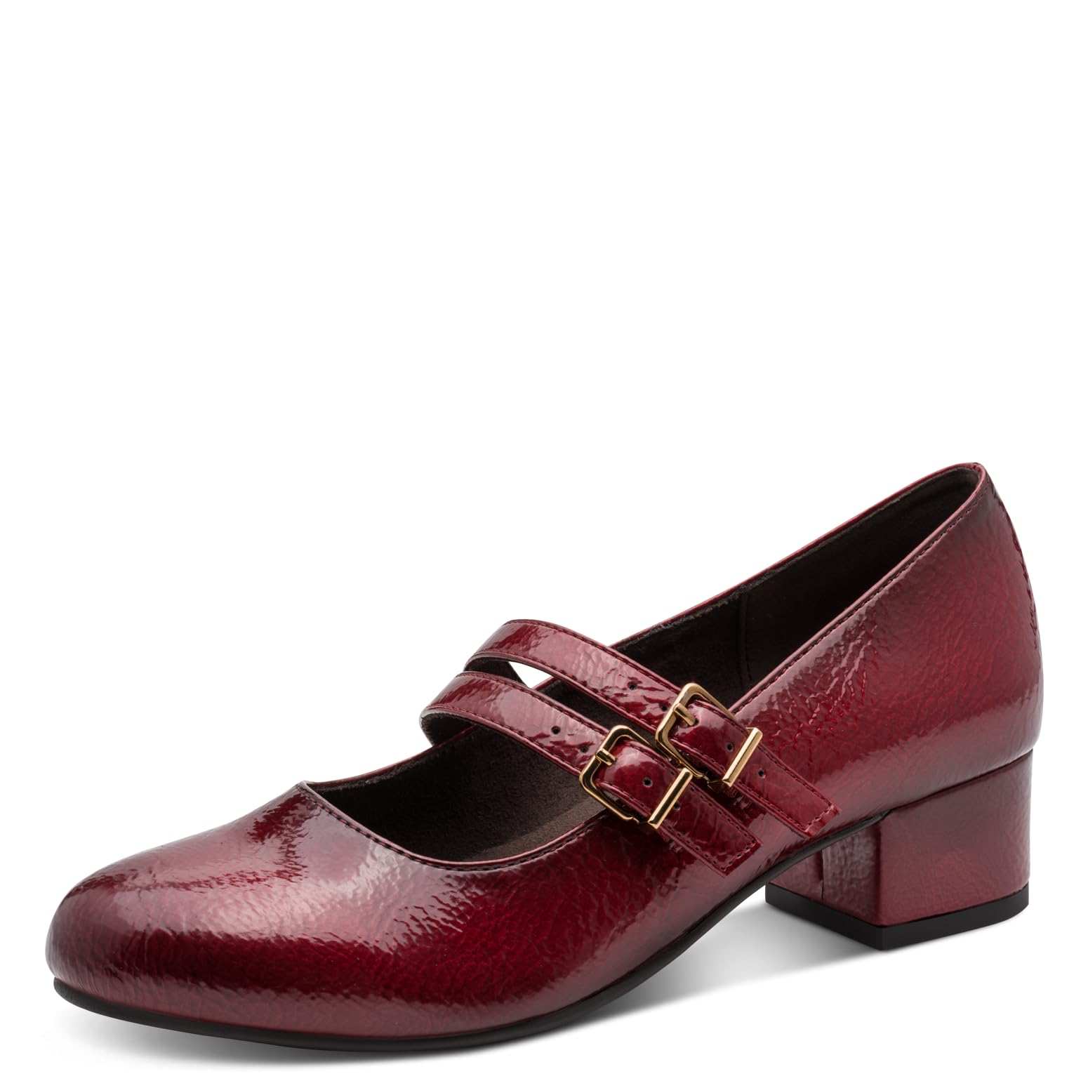 Jana Women’s Mary Jane Low Heel Vegan, Fire Patent, 7,5 UK