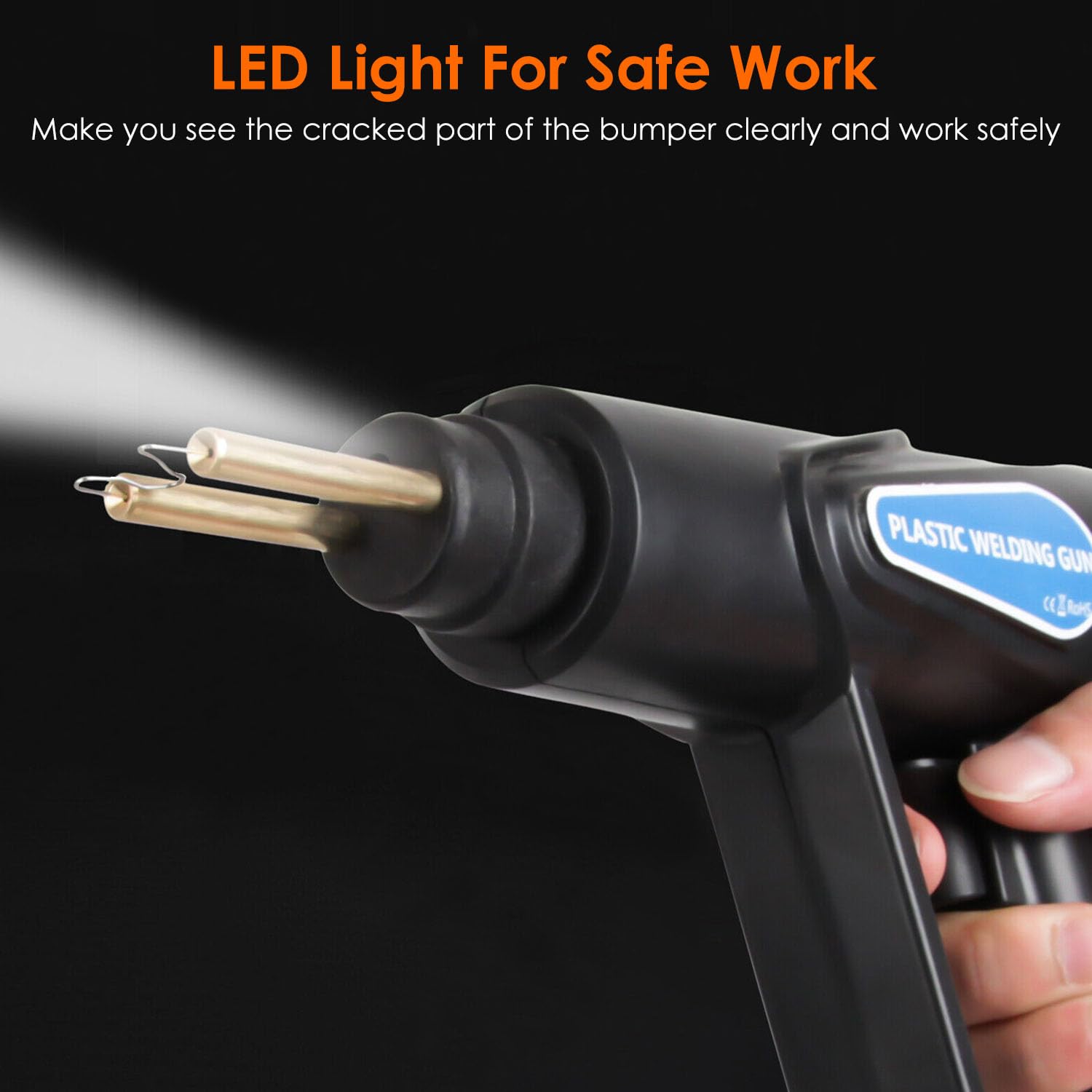 Plastic Welder Kit, Hot Stapler with 200 Staples and Pliers Cutter, Plastic Repair Machine for Car Bumper Kayaks Toys