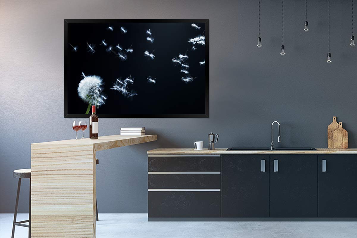 MuchoWow Poster Bilder Wanddeko Deko Wohnzimmer 120x80 cm Schwimmende Löwenzahnsamen