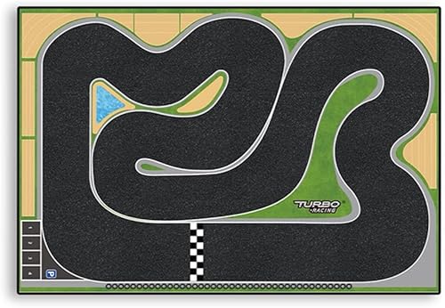 Spare Race Track Scene Mat Vehículos Modelo Turbo Racing 176 Mini RC Piezas de coche de plástico goma pista de carreras (grande (31.5x47.2 in)